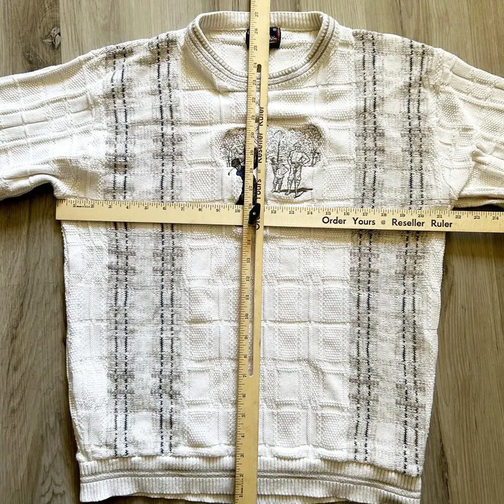 Vintage Cypress Links Pullover Crew Embroidered Golf Sweater Mens Sz Medium